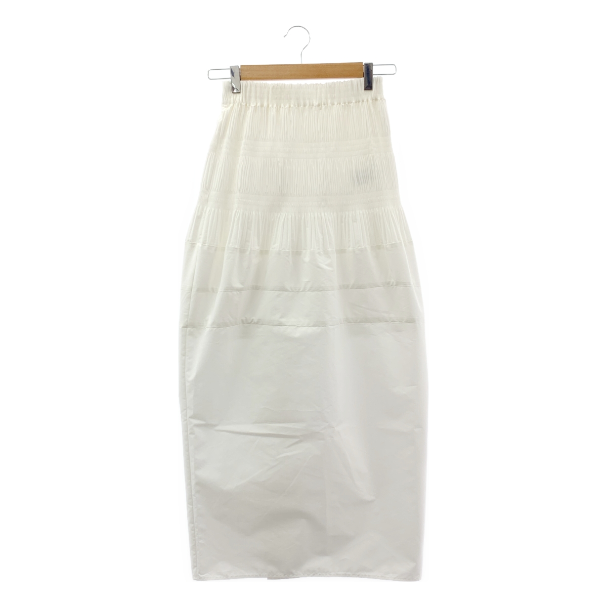 Mame Kurogouchi / マメクロゴウチ Micro Pleats Round Silhousette Skirt / ウエストゴム ギャザー ボリューム スカート