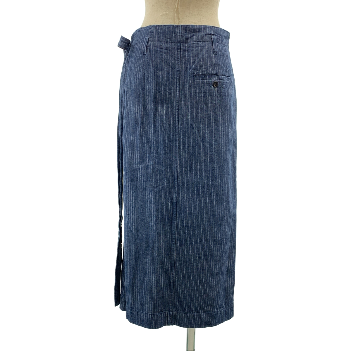 45r / フォーティファイブアール ストライプ デニム ラップスカート