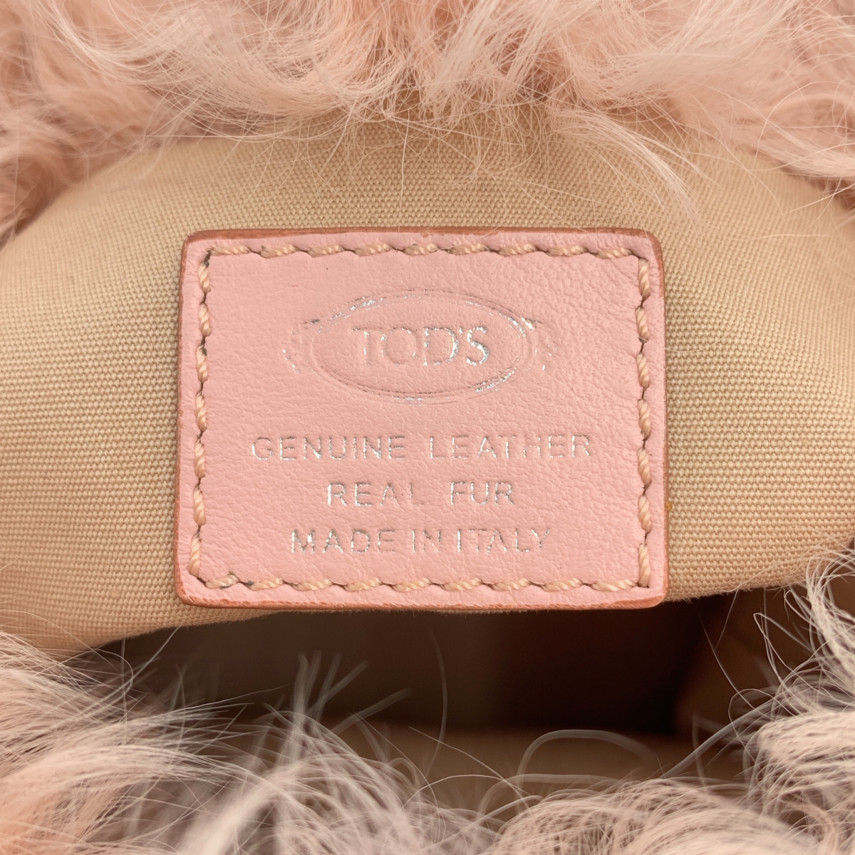 TOD'S / トッズ スタッズ ファー 2way ショルダーバッグ