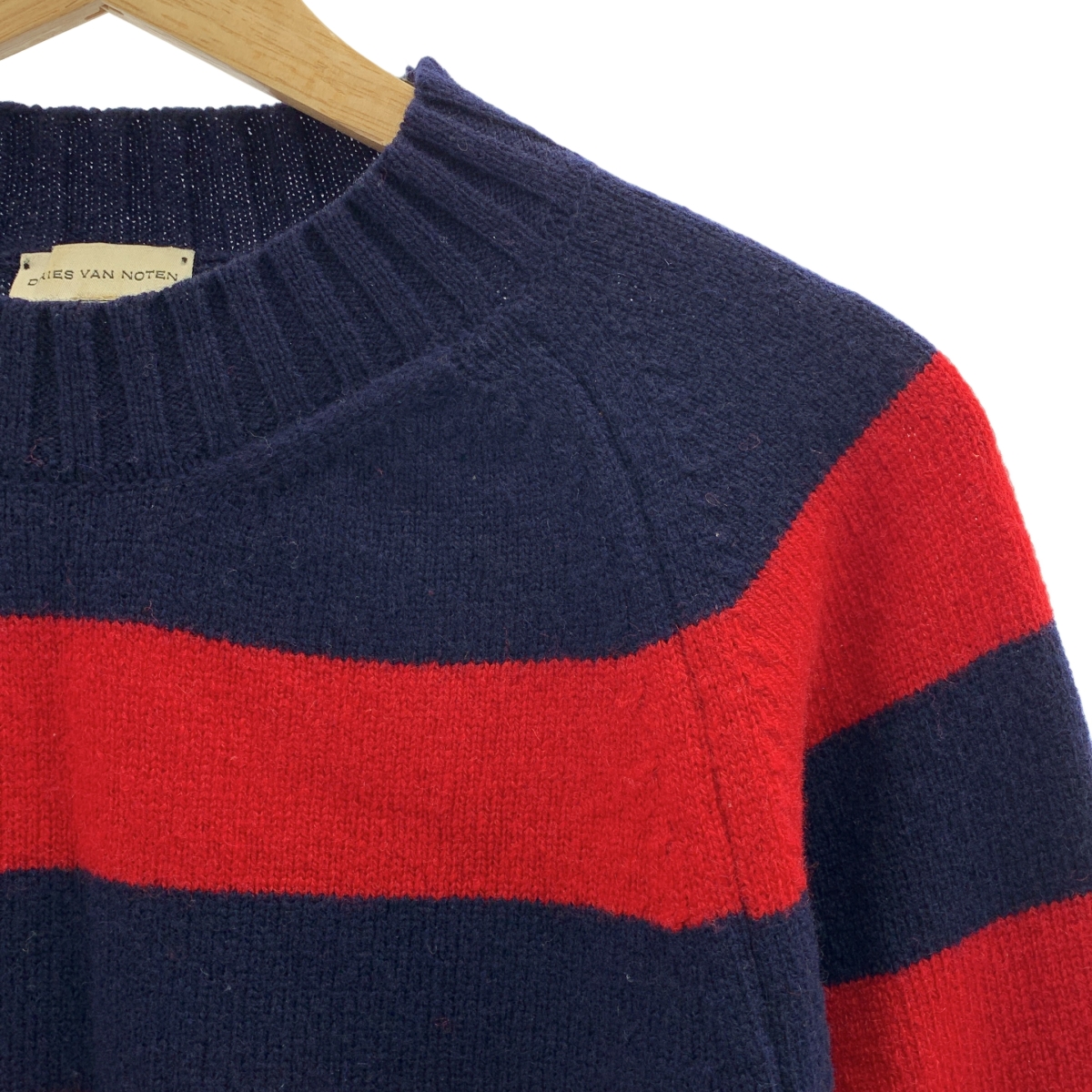 DRIES VAN NOTEN / ドリスヴァンノッテン ウール ボーダー プルオーバー ニット