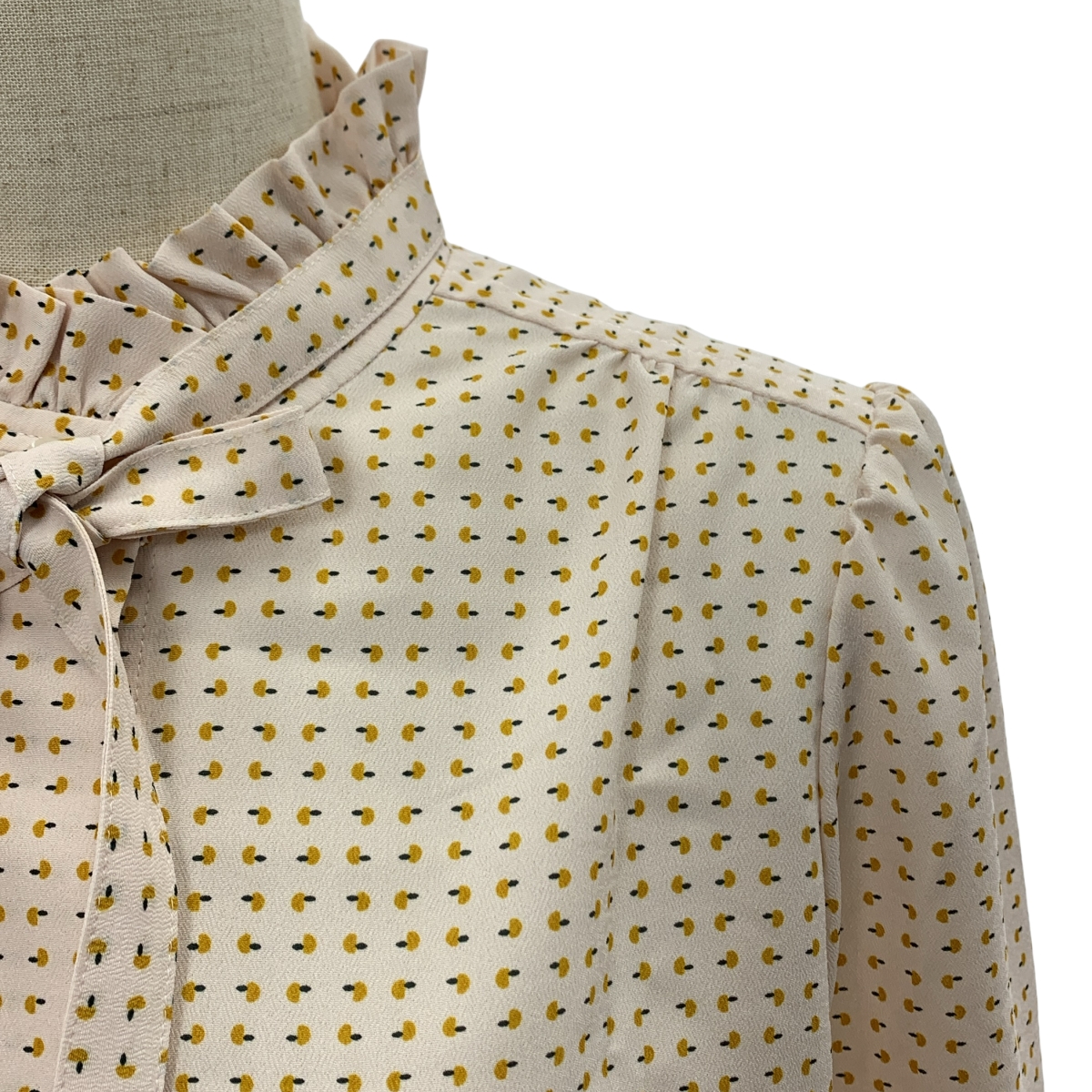 A.P.C. / アーペーセー 総柄 フリル ボウタイシャツ