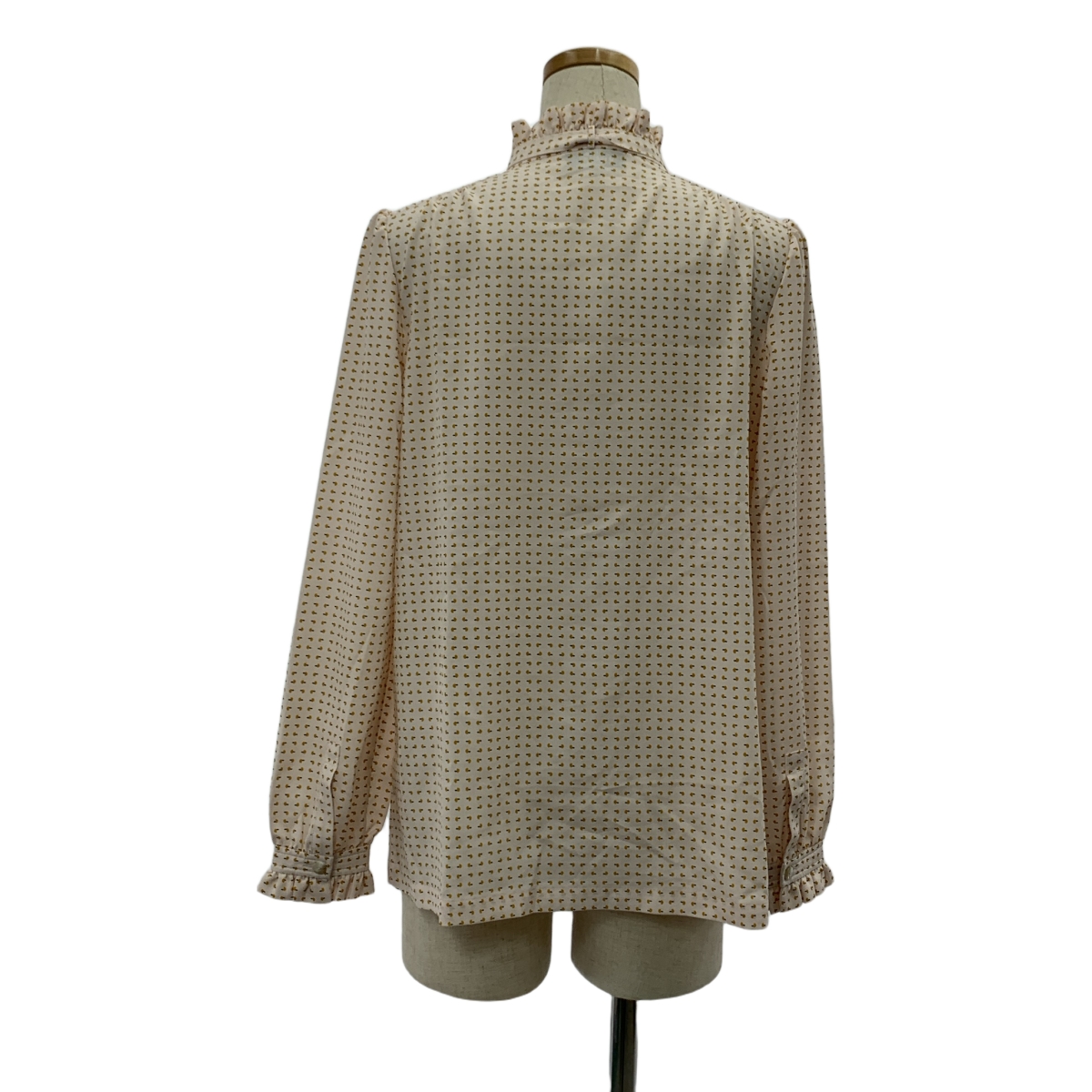 A.P.C. / アーペーセー 総柄 フリル ボウタイシャツ