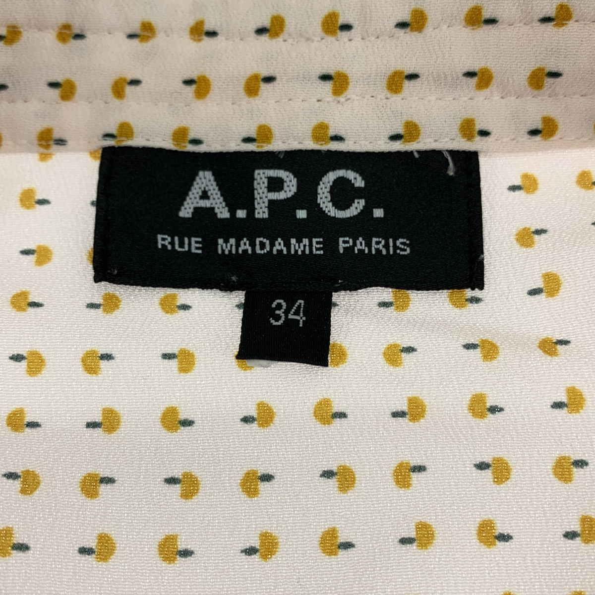 A.P.C. / アーペーセー 総柄 フリル ボウタイシャツ
