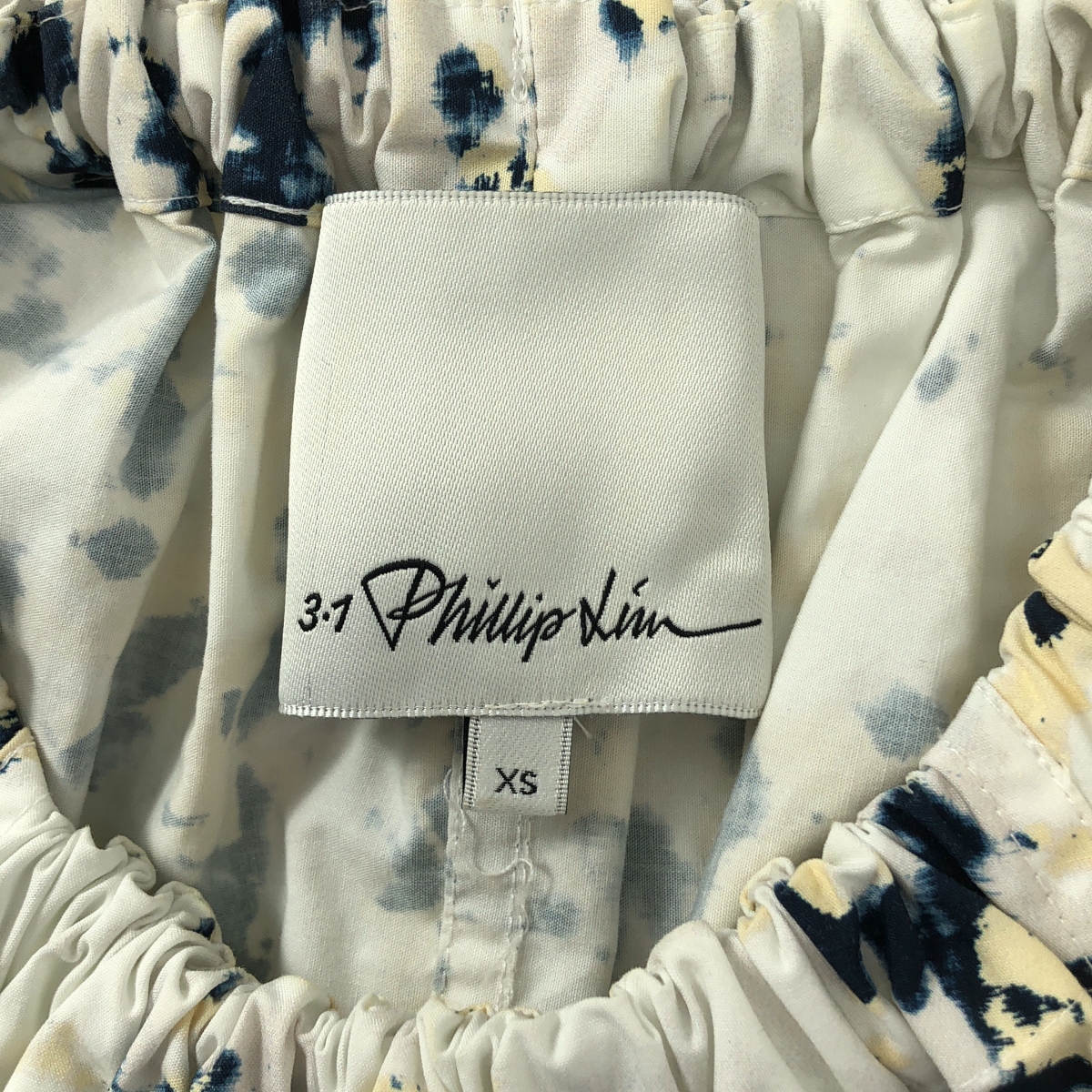 3.1 Phillip Lim / スリーワンフィリップリム 総柄 ギャザー コットン ブラウス