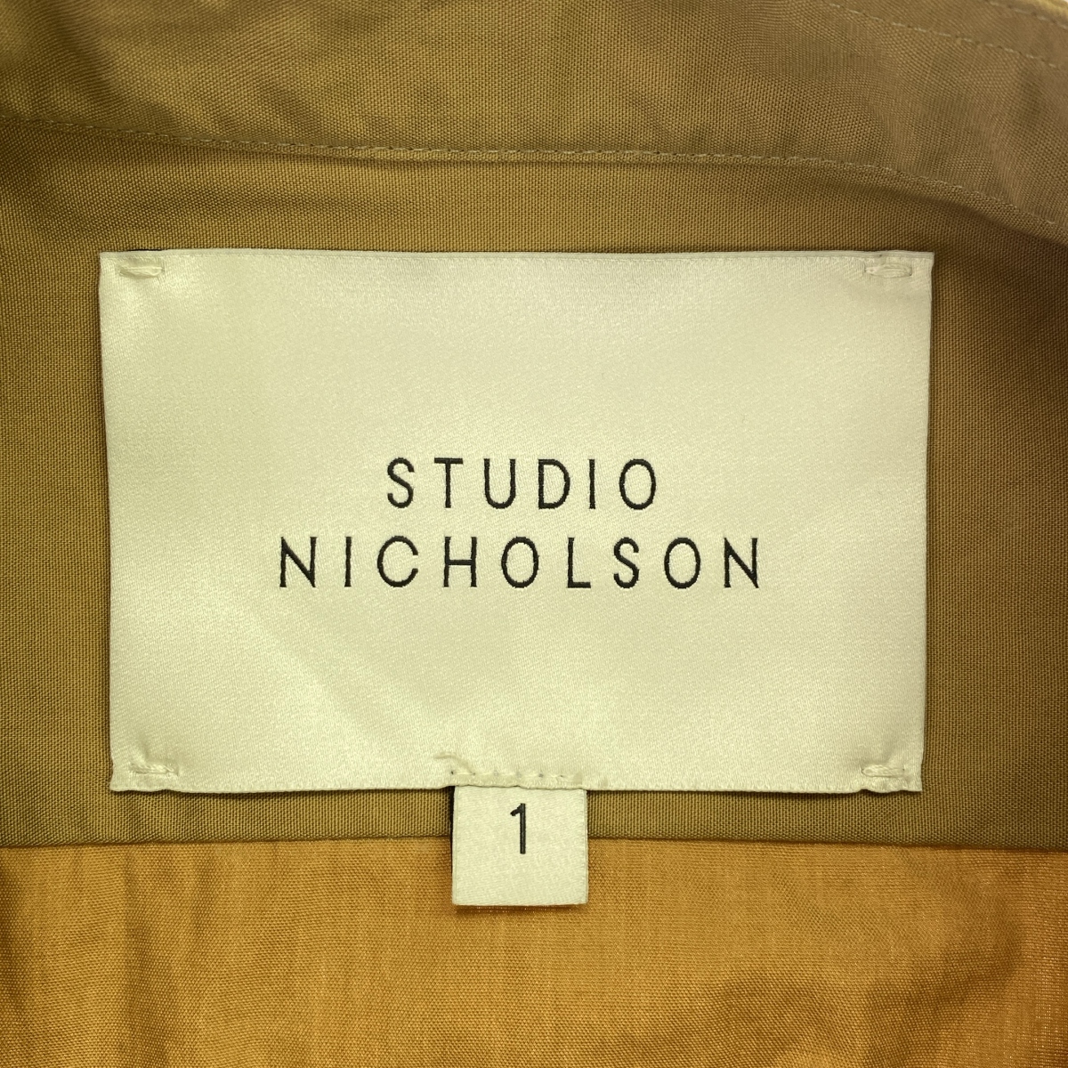 Studio Nicholson / スタジオニコルソン BEEK POWDER COTTON VOLUME SHIRT バンドカラー ワイド シャツ