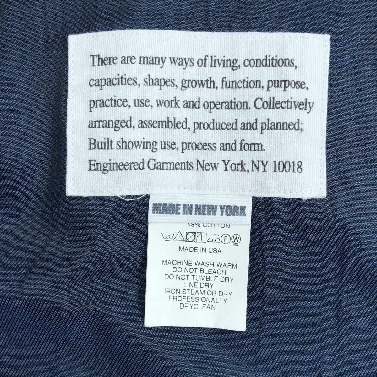 Engineered Garments / エンジニアドガーメンツ COVER VEST HIGHCOUNT TWILL カバーベスト ハイカウントツイル コットン