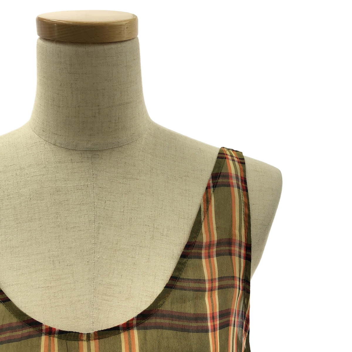 DRIES VAN NOTEN / ドリスヴァンノッテン silk 100％ / シルク ラウンドカット シアー ノースリーブ ロング ブラウス