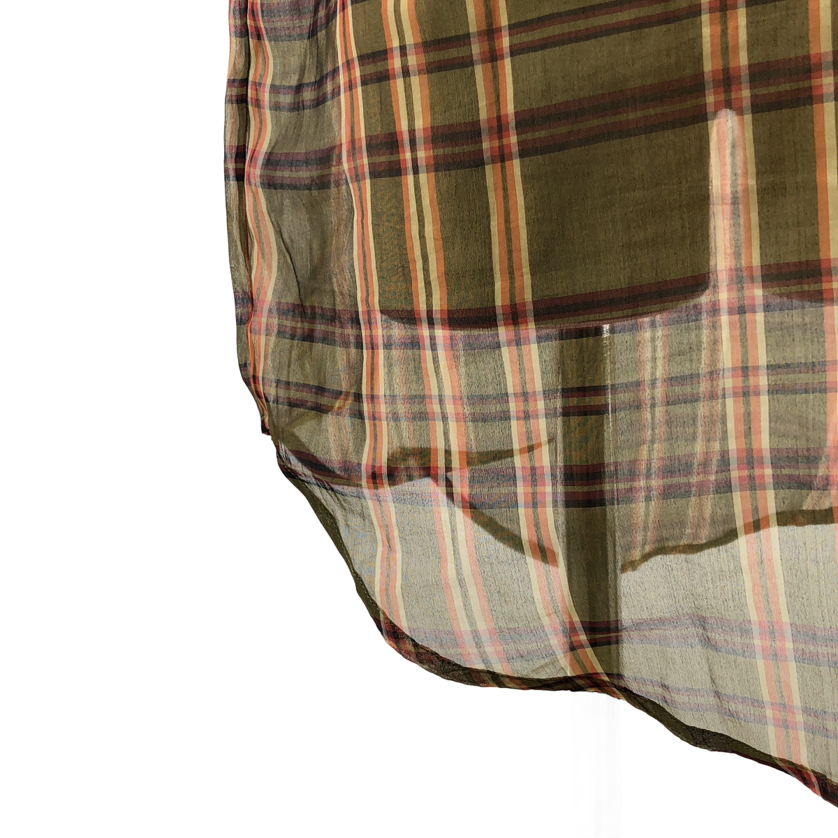 DRIES VAN NOTEN / ドリスヴァンノッテン silk 100％ / シルク ラウンドカット シアー ノースリーブ ロング ブラウス