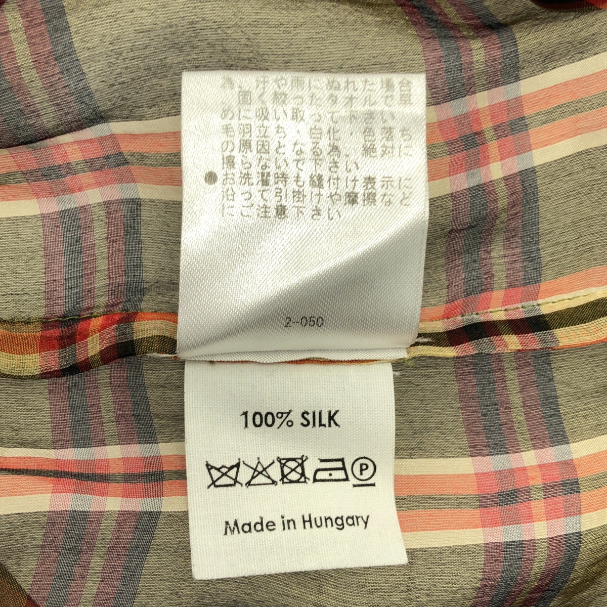 DRIES VAN NOTEN / ドリスヴァンノッテン silk 100％ / シルク ラウンドカット シアー ノースリーブ ロング ブラウス