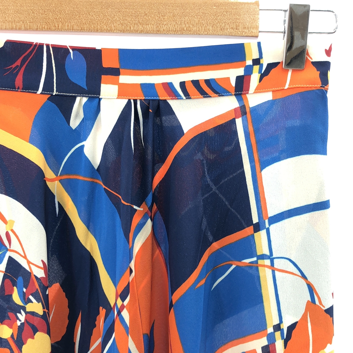 その他 silk 100％ / シルク 総柄 サイドジップ ロングスカート