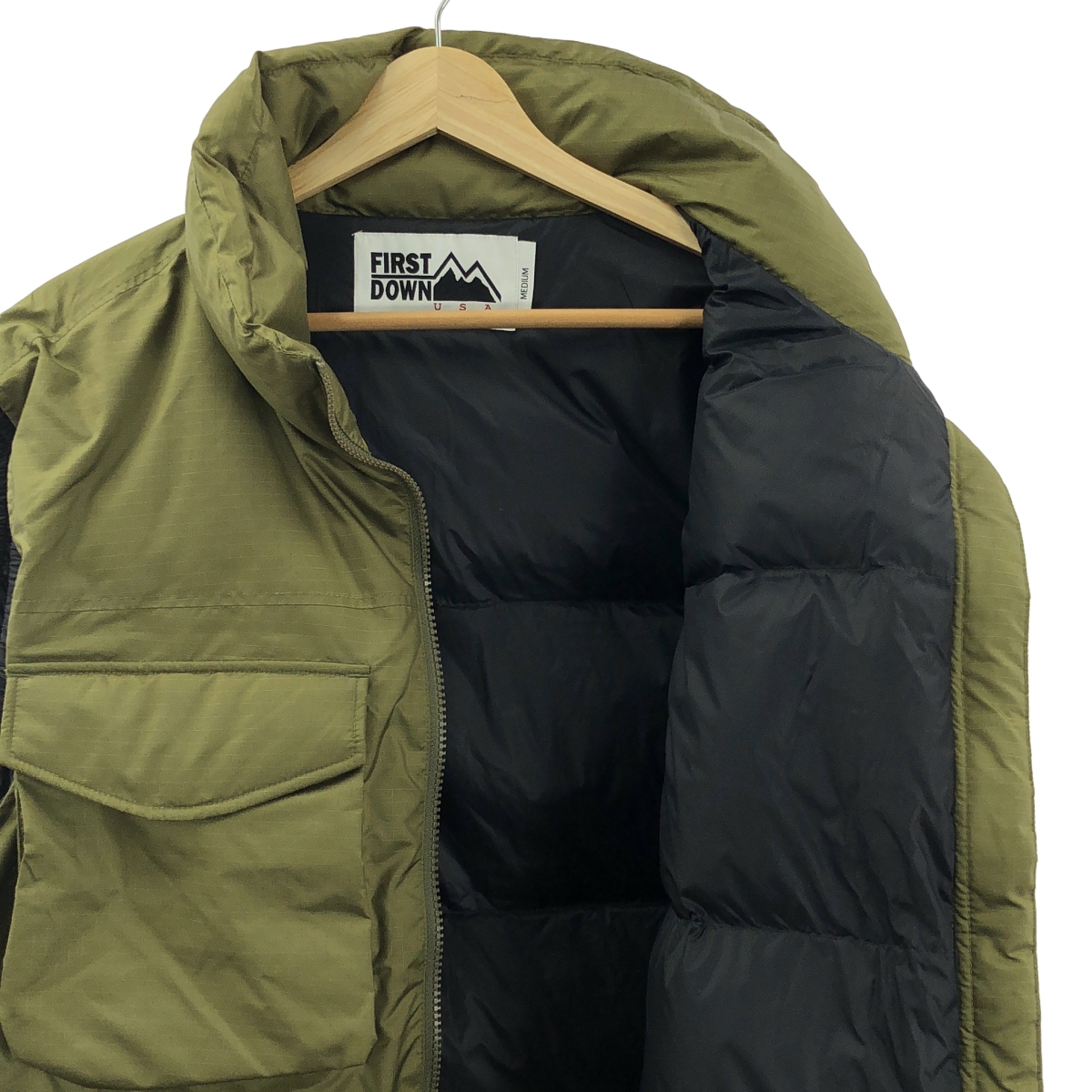 FIRST DOWN / ファーストダウン MULTI POCKET DOWN VEST DICROS MAURI RIP マルチポケット リップストップ ダウンベスト