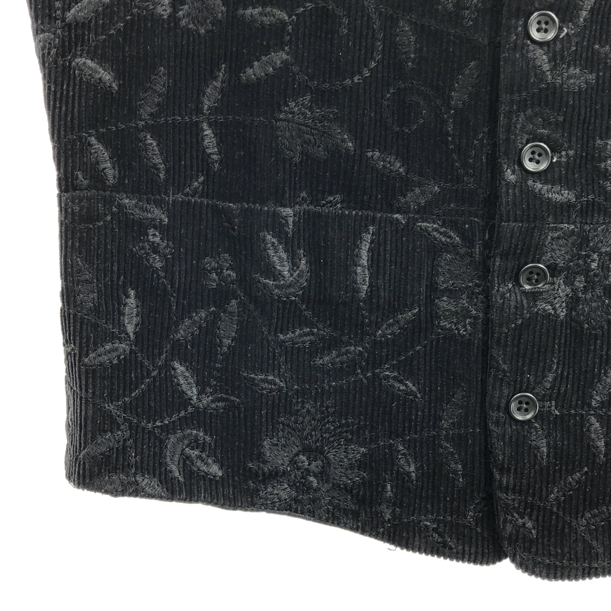 Engineered Garments / エンジニアドガーメンツ CLEMENT VEST FLORAL EMB CORDUROY クレメントベスト フローラル 刺しゅう コーデュロイ