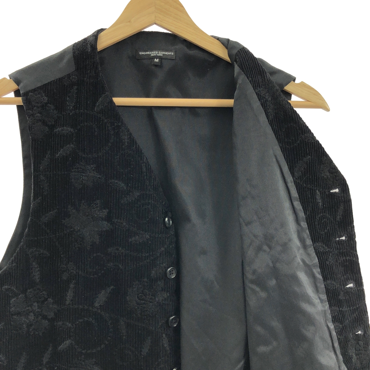 Engineered Garments / エンジニアドガーメンツ CLEMENT VEST FLORAL EMB CORDUROY クレメントベスト フローラル 刺しゅう コーデュロイ