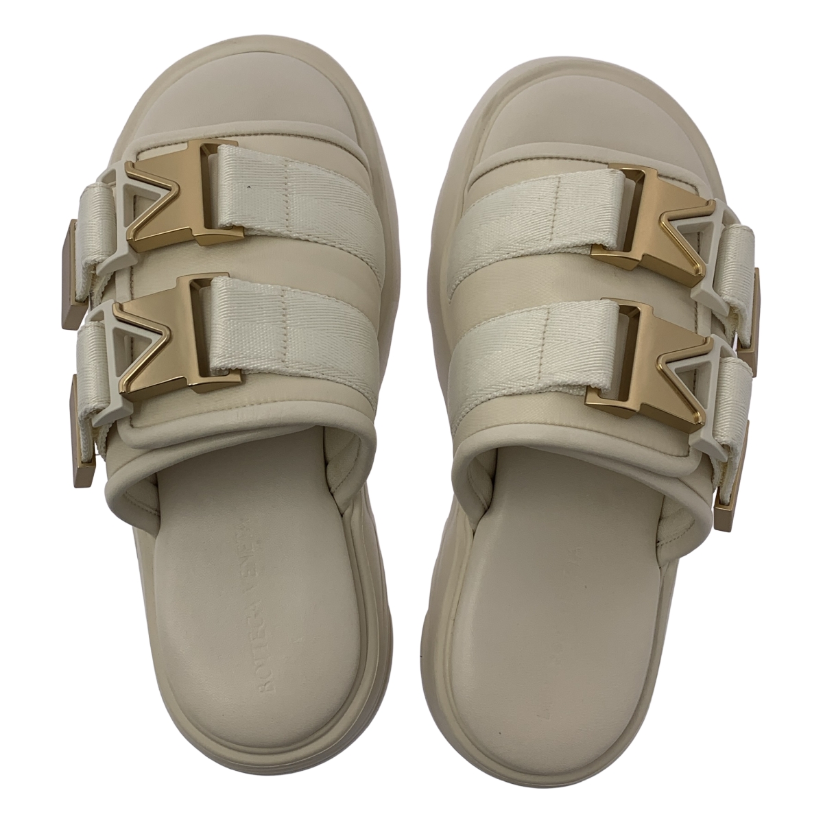 BOTTEGA VENETA / ボッテガヴェネタ レザー フラッシュ ダブルベルト サンダル