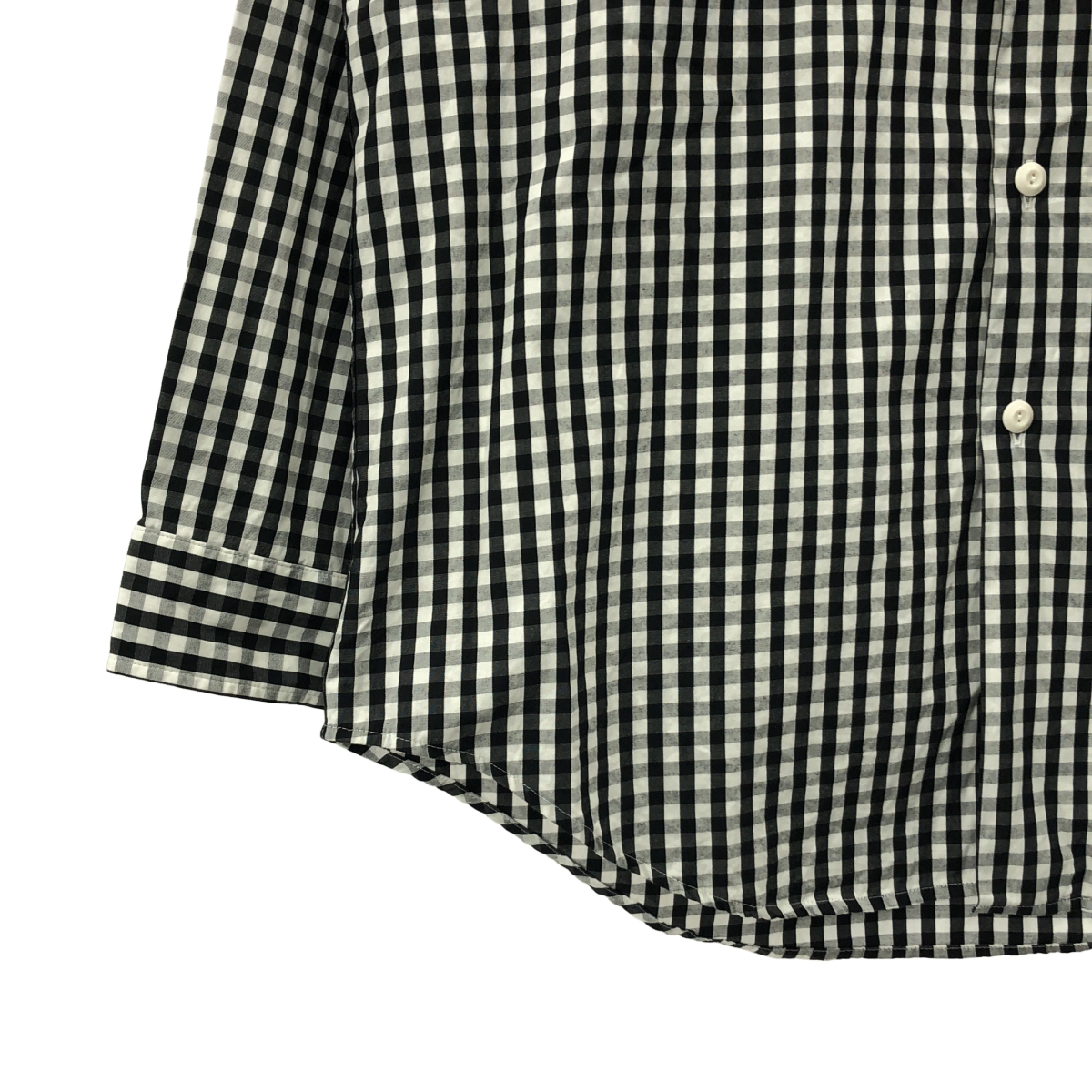 MADISON BLUE / マディソンブルー ギンガムチェック 袖ワンポイントロゴ シャツ ブラウス