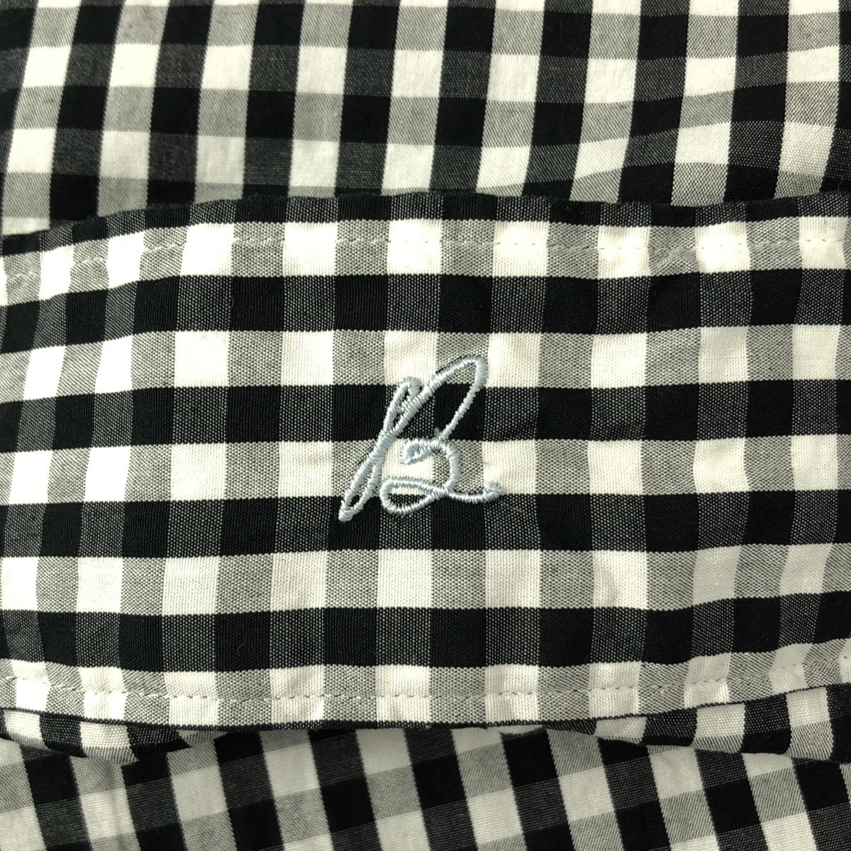 MADISON BLUE / マディソンブルー ギンガムチェック 袖ワンポイントロゴ シャツ ブラウス