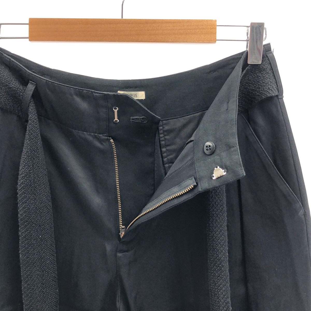 NOWOS / ノーウォス Rrayon tuck pants タック テーパードパンツ