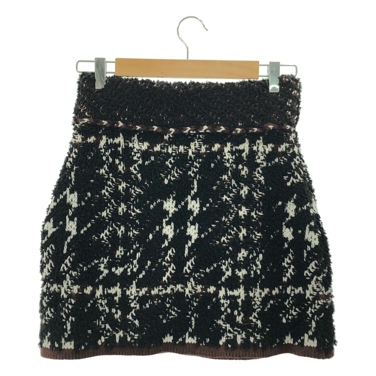 その他 チェック ツイード ニット ミニスカート