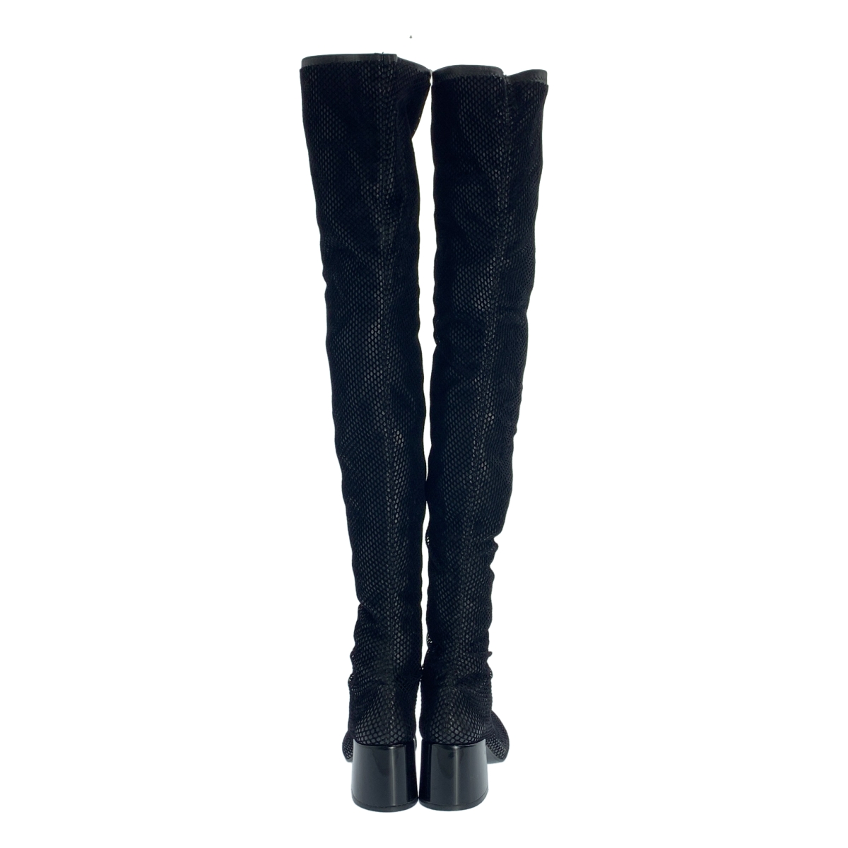 MM6 Maison Margiela / エムエムシックスメゾンマルジェラ エコレザー メッシュ ニーハイブーツ