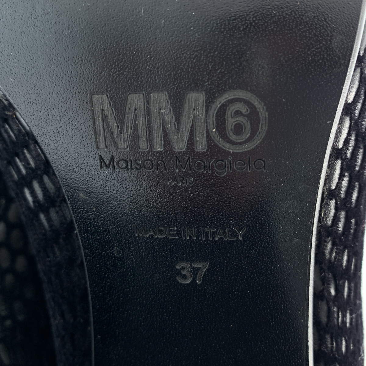 MM6 Maison Margiela / エムエムシックスメゾンマルジェラ エコレザー メッシュ ニーハイブーツ