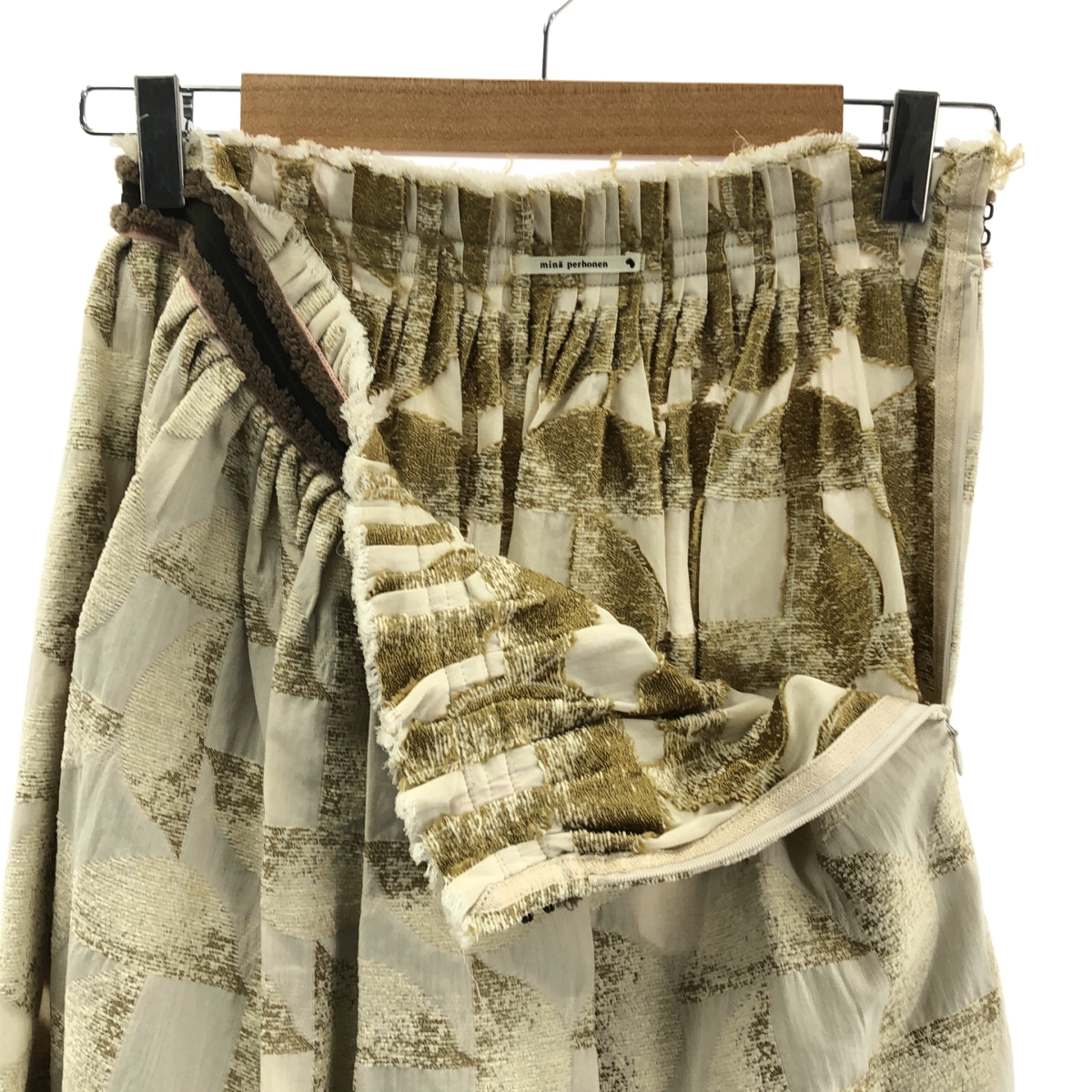mina perhonen / ミナペルホネン sun bird レーヨン コットン ジャガード スカート