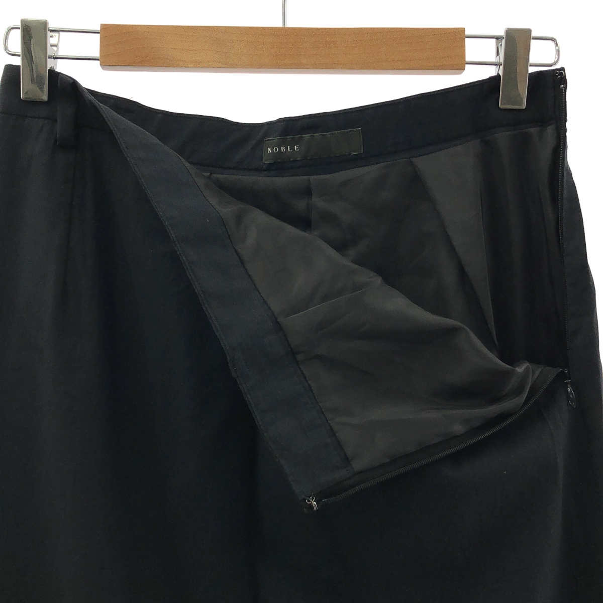 NOBLE / ノーブル コットンリネンAラインマキシスカート