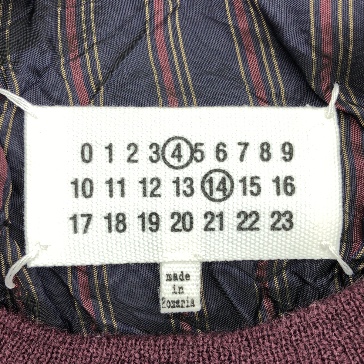 Maison Margiela / メゾンマルジェラ ダメージ加工 ストライプ クルーネックセーター