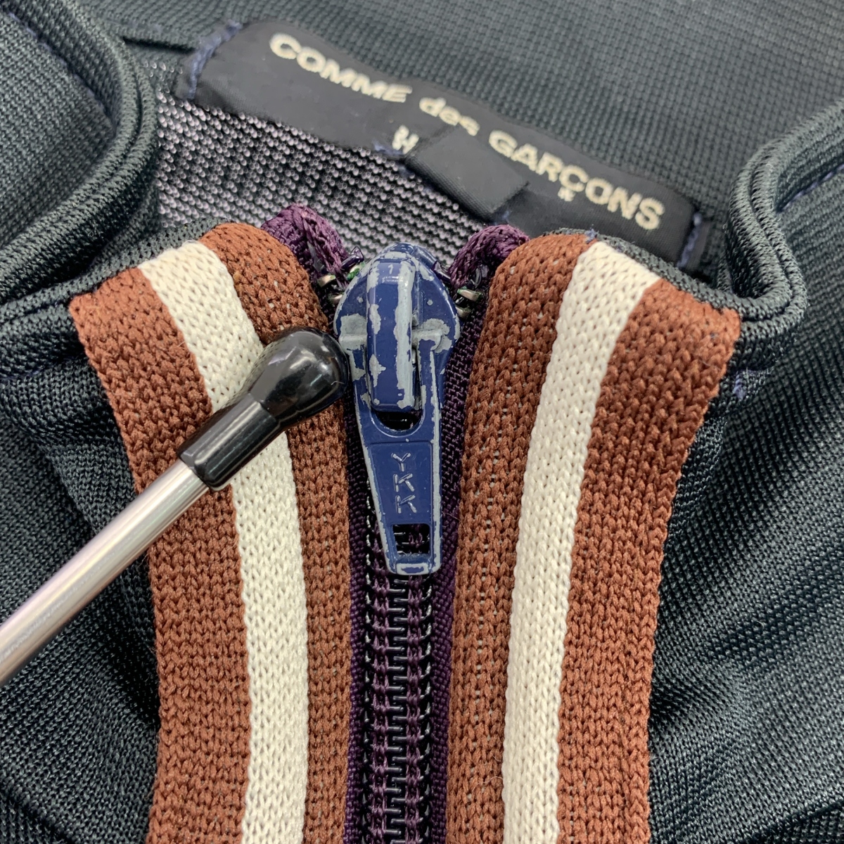 COMME des GARCONS HOMME / コムデギャルソンオム 製品染め ポリエステル ジャージー フロントライン トラックジャケット