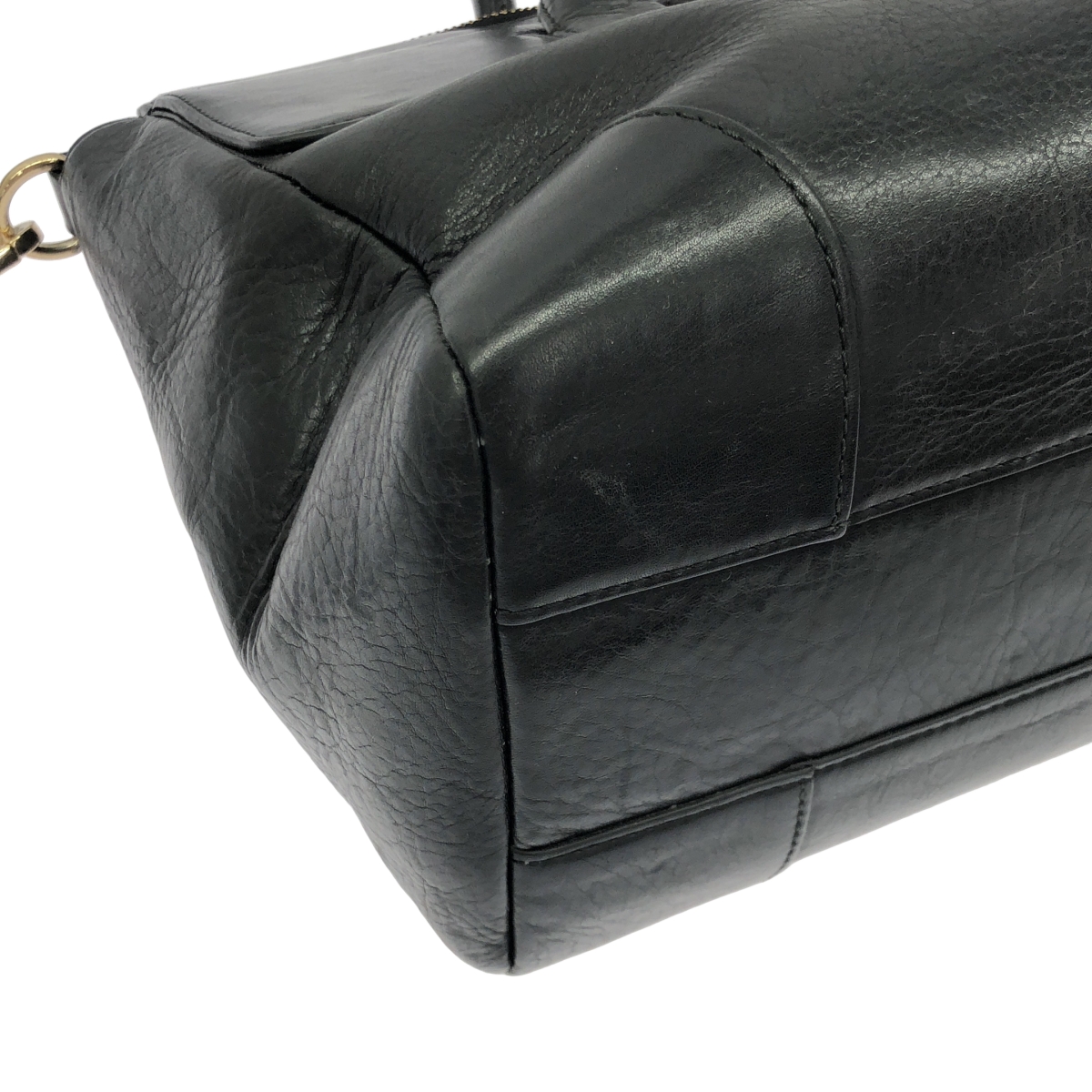 その他 2way ショルダー付き レザー ロゴ ハンド トートバッグ