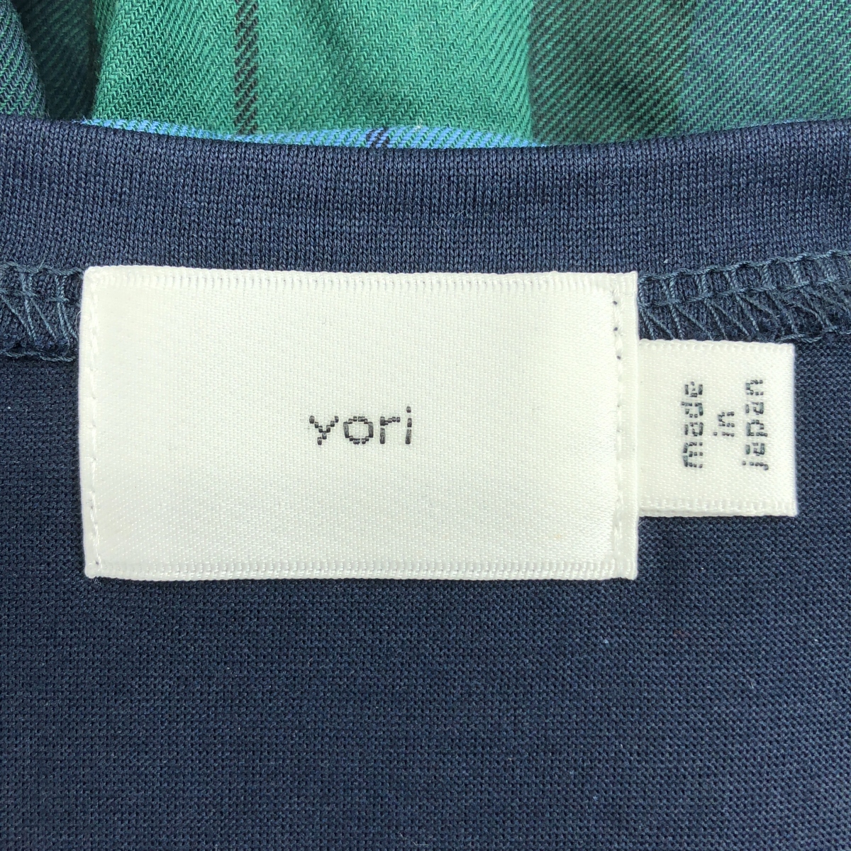 yori / ヨリ チェック切替 フリル  カットソー Tシャツ