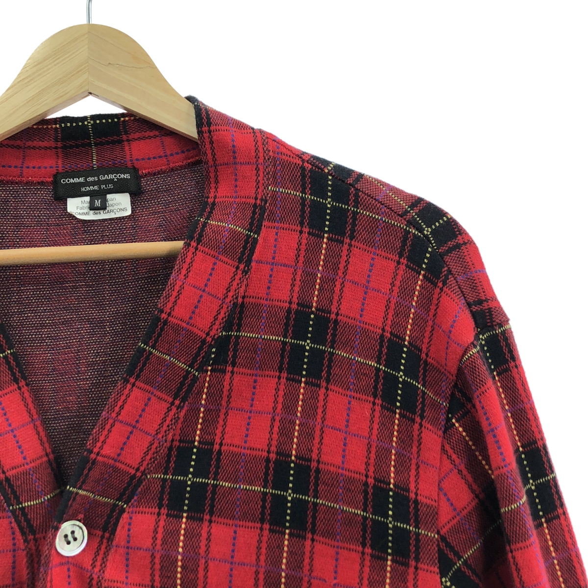 COMME des GARCONS HOMME PLUS / コムデギャルソンオムプリュス チェック ノルディック 切替 ロング カーディガン シャツ