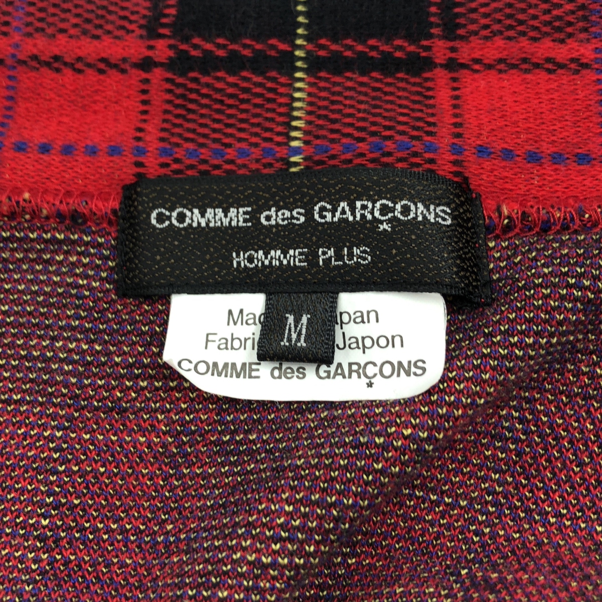 COMME des GARCONS HOMME PLUS / コムデギャルソンオムプリュス チェック ノルディック 切替 ロング カーディガン シャツ