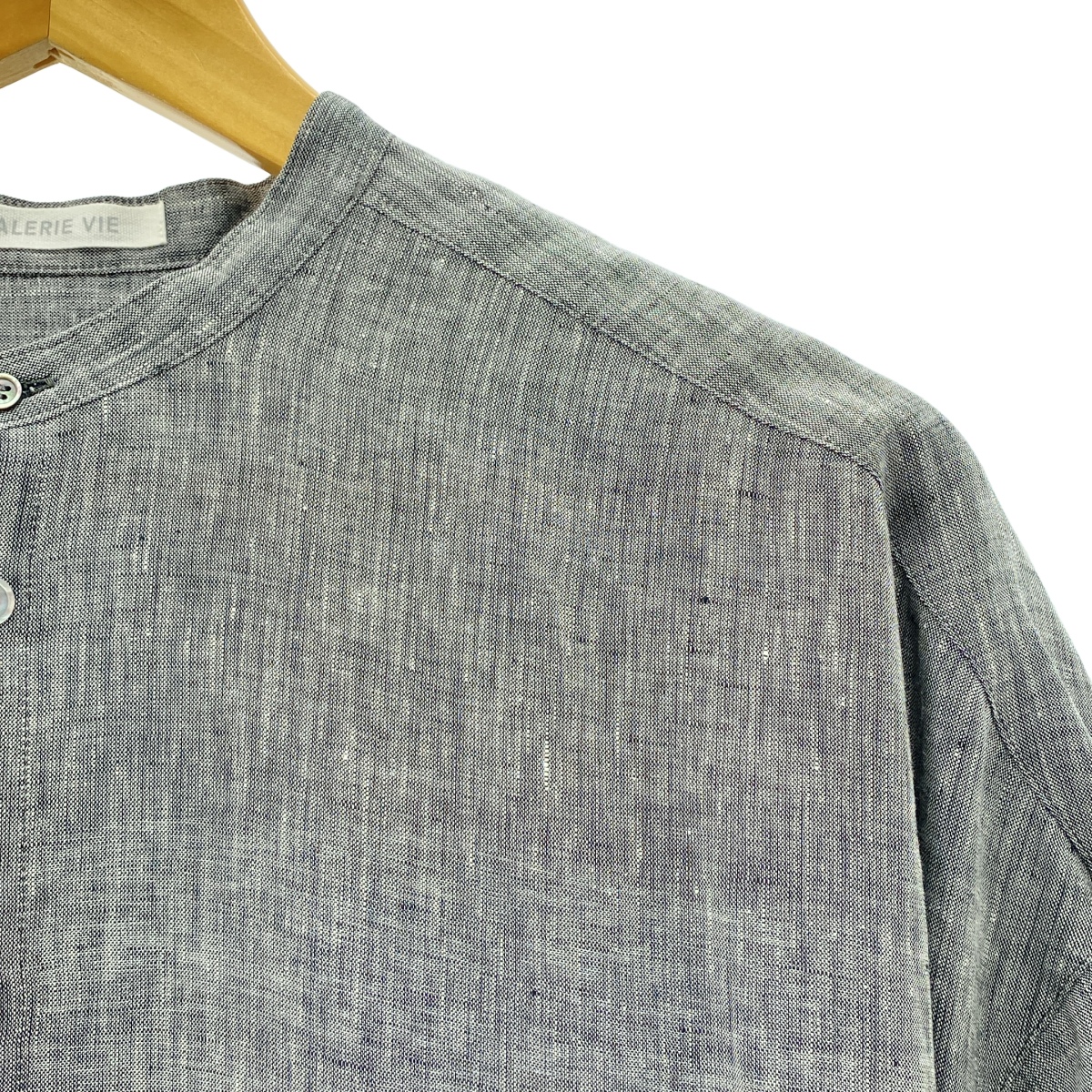 GALERIE VIE / ギャルリーヴィー リネンポプリン バンドカラーロングワンピース