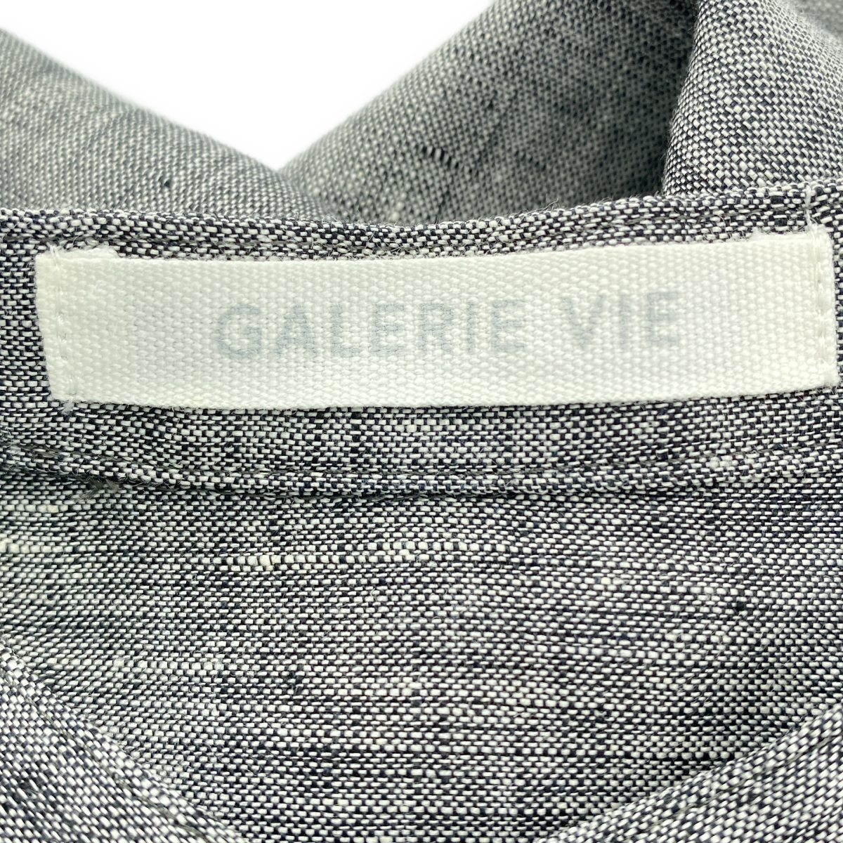 GALERIE VIE / ギャルリーヴィー リネンポプリン バンドカラーロングワンピース