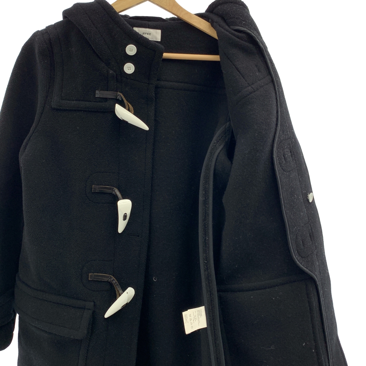 HYKE / ハイク ウール メルトン ダッフル コート