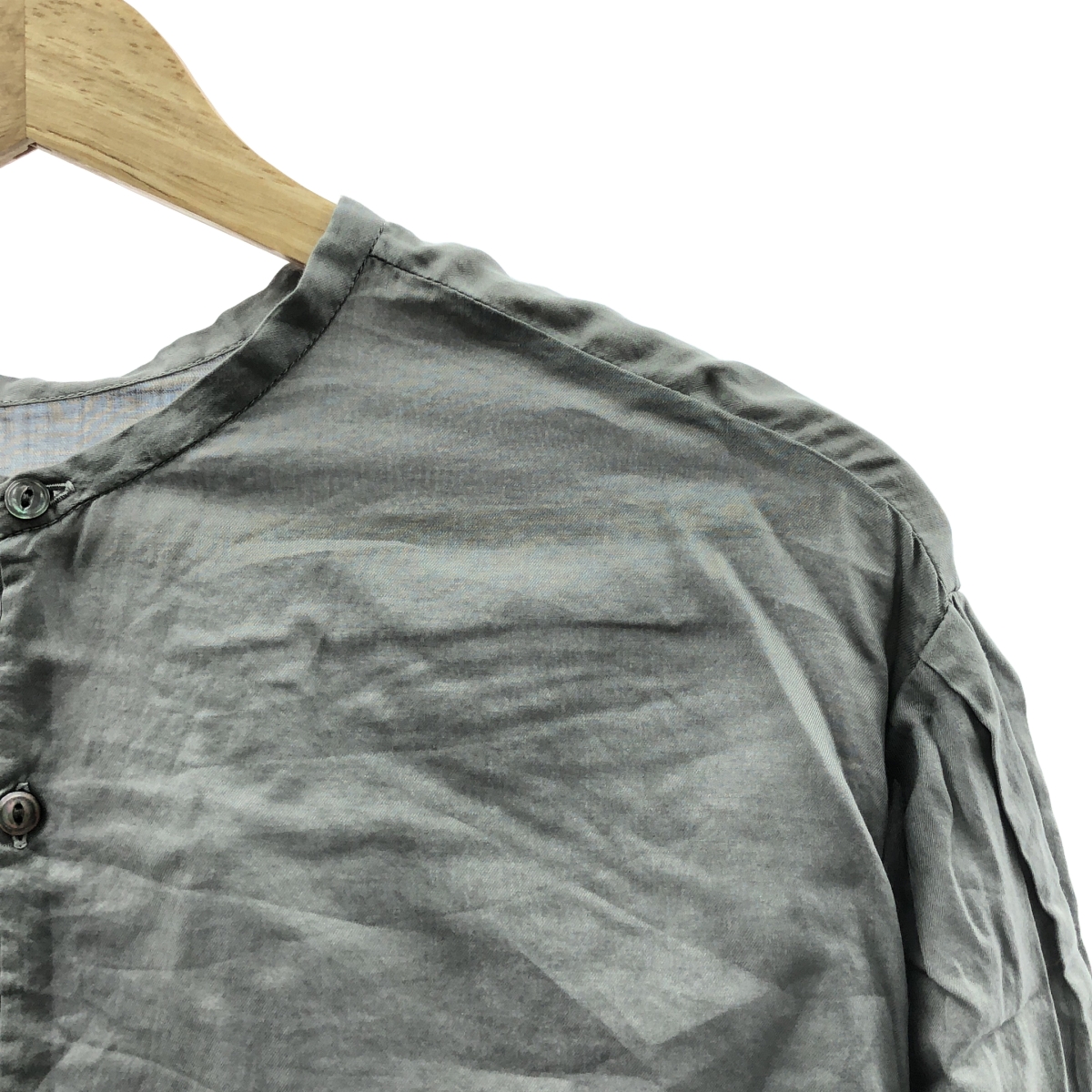 veritecoeur / ヴェリテクール コットン ノーカラー シャツ