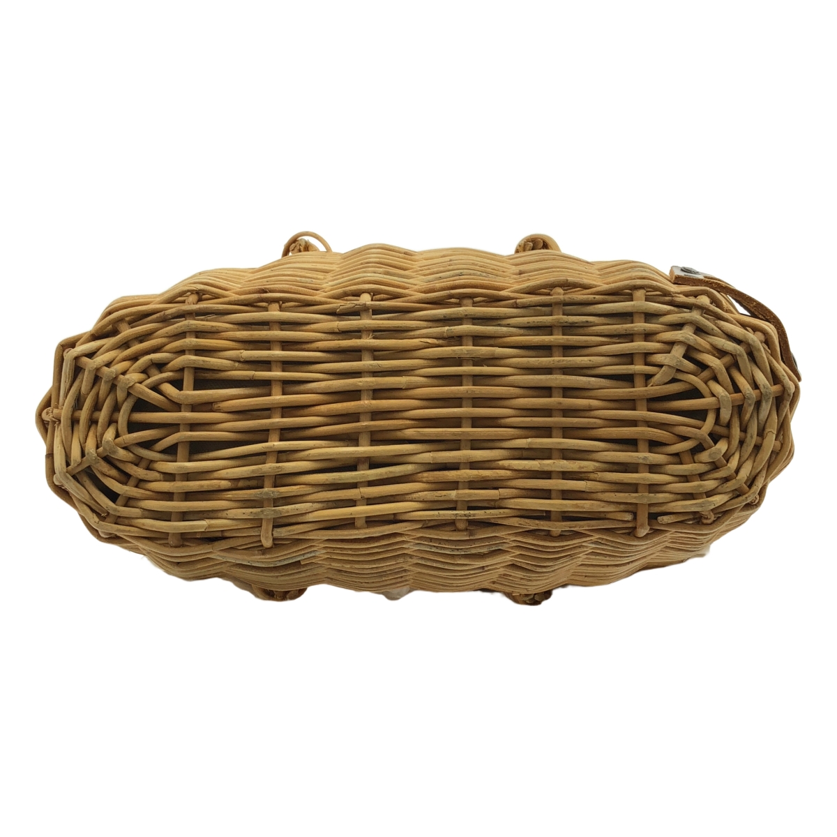 ebagos / エバゴス ラビットファー リネン被せ カゴバッグ