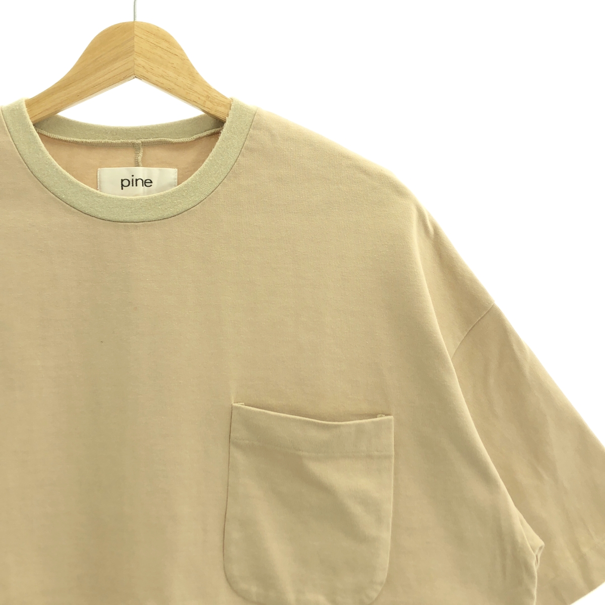 その他 コットン オーバーサイズ クルーネック ポケットTシャツ