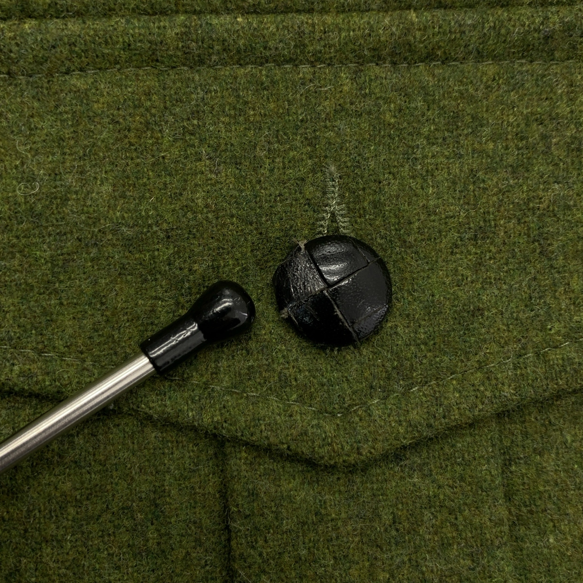 FRANK LEDER / フランクリーダー ウール くるみボタン スラックス パンツ