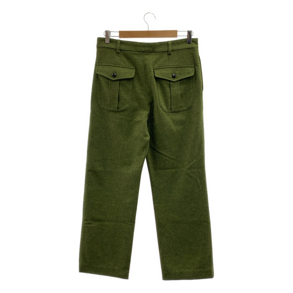 FRANK LEDER / フランクリーダー ウール くるみボタン スラックス パンツ