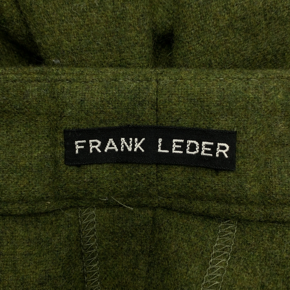 FRANK LEDER / フランクリーダー ウール くるみボタン スラックス パンツ