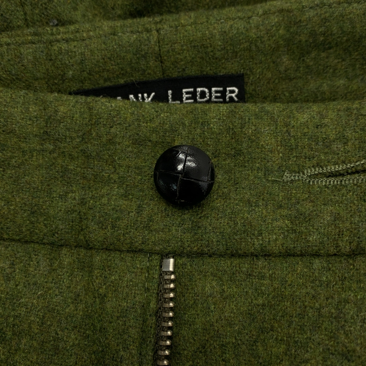 FRANK LEDER / フランクリーダー ウール くるみボタン スラックス パンツ