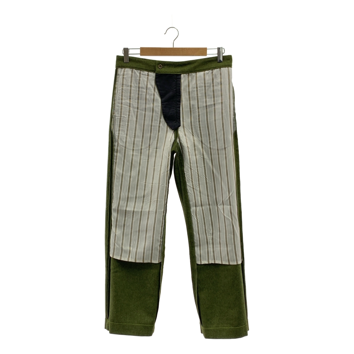 FRANK LEDER / フランクリーダー ウール くるみボタン スラックス パンツ