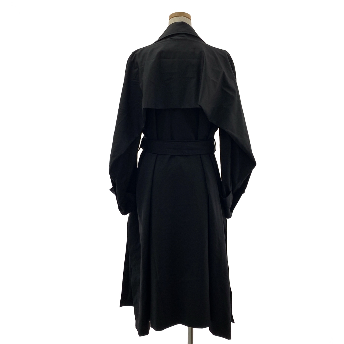 KOCHE / コシェ ウール ボタンレス ベルテッド トレンチコート