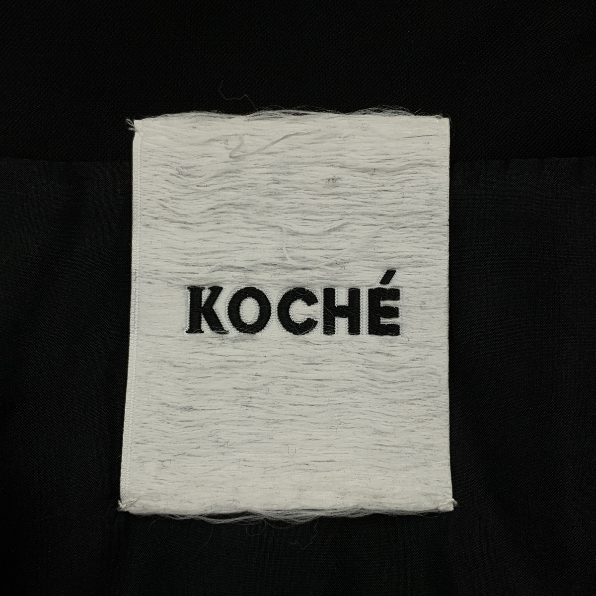 KOCHE / コシェ ウール ボタンレス ベルテッド トレンチコート