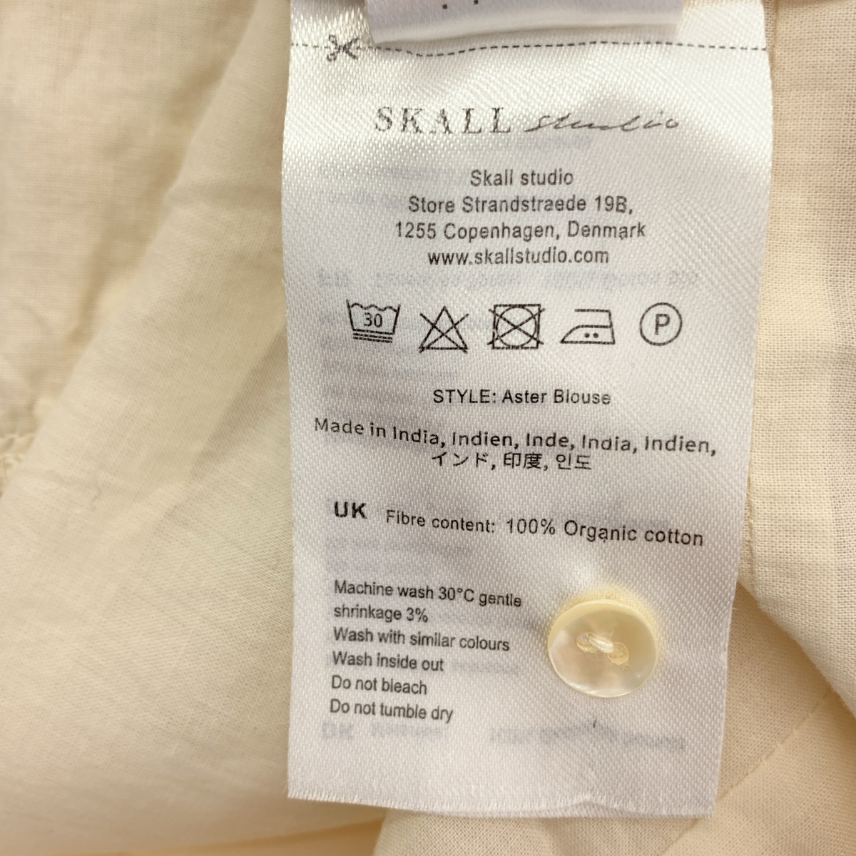 SKALL STUDIO / スカルスタジオ オーガニックコットン フリルギャザー ブラウス