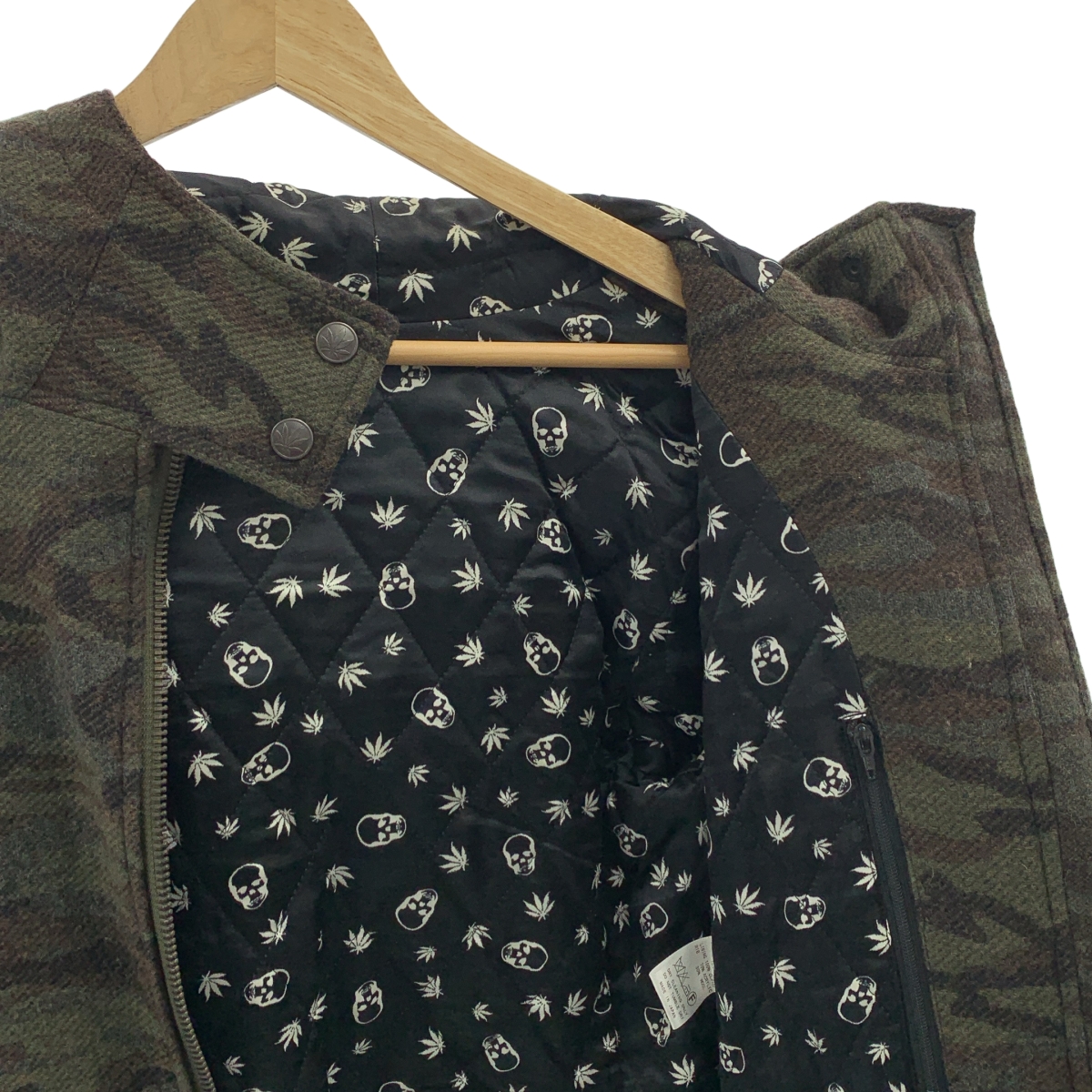 lucien pellat-finet / ルシアンペラフィネ カモフラ柄 バックスカル フーデッド ジャケット