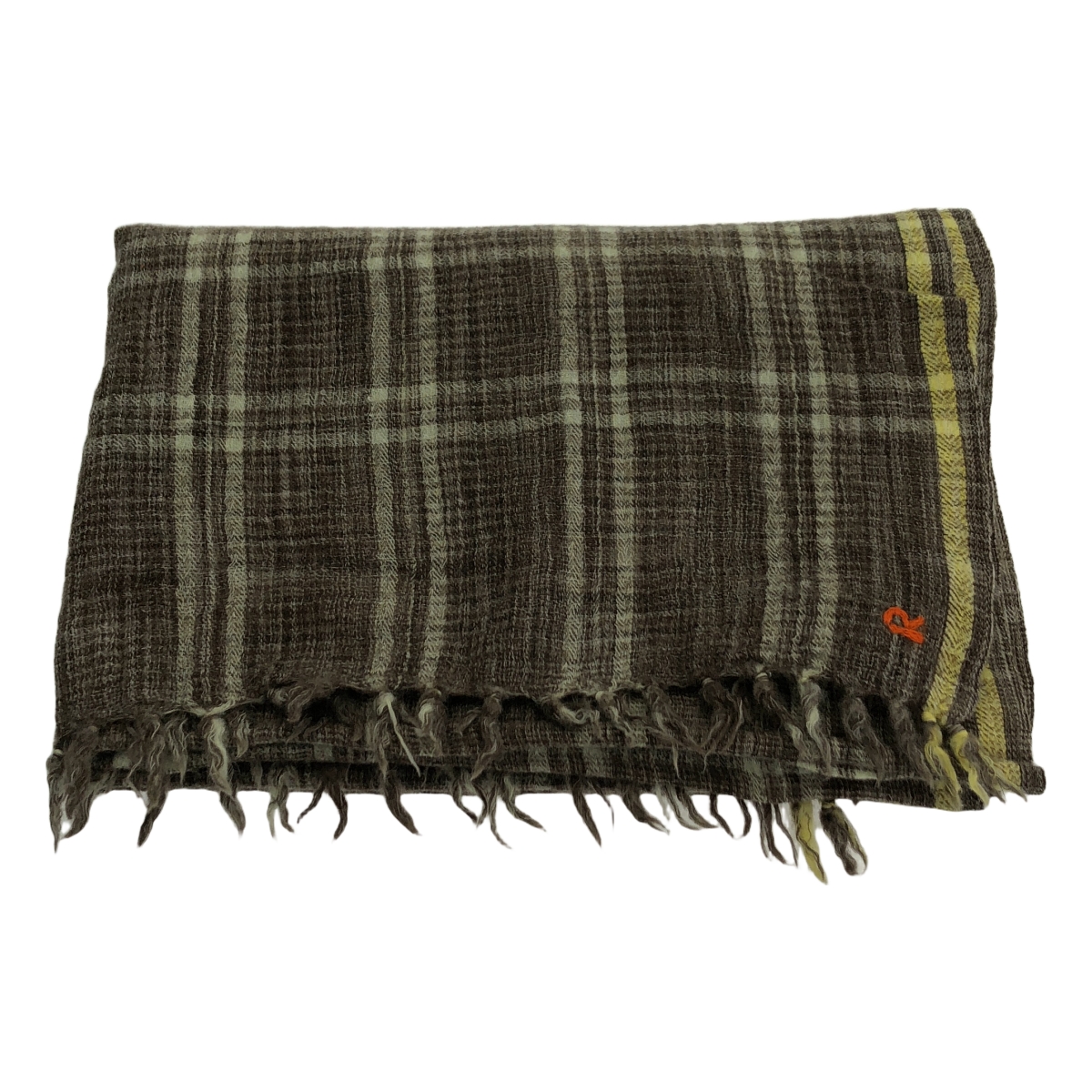 45r / フォーティファイブアール ロゴ フリンジ 大判 マフラー ストール