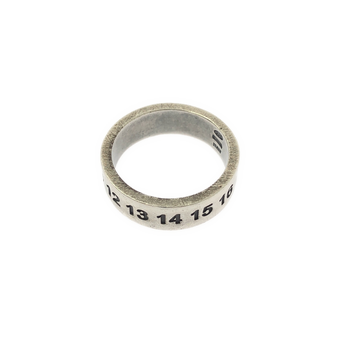 Maison Margiela / メゾンマルジェラ Engraved silver logo ring リング