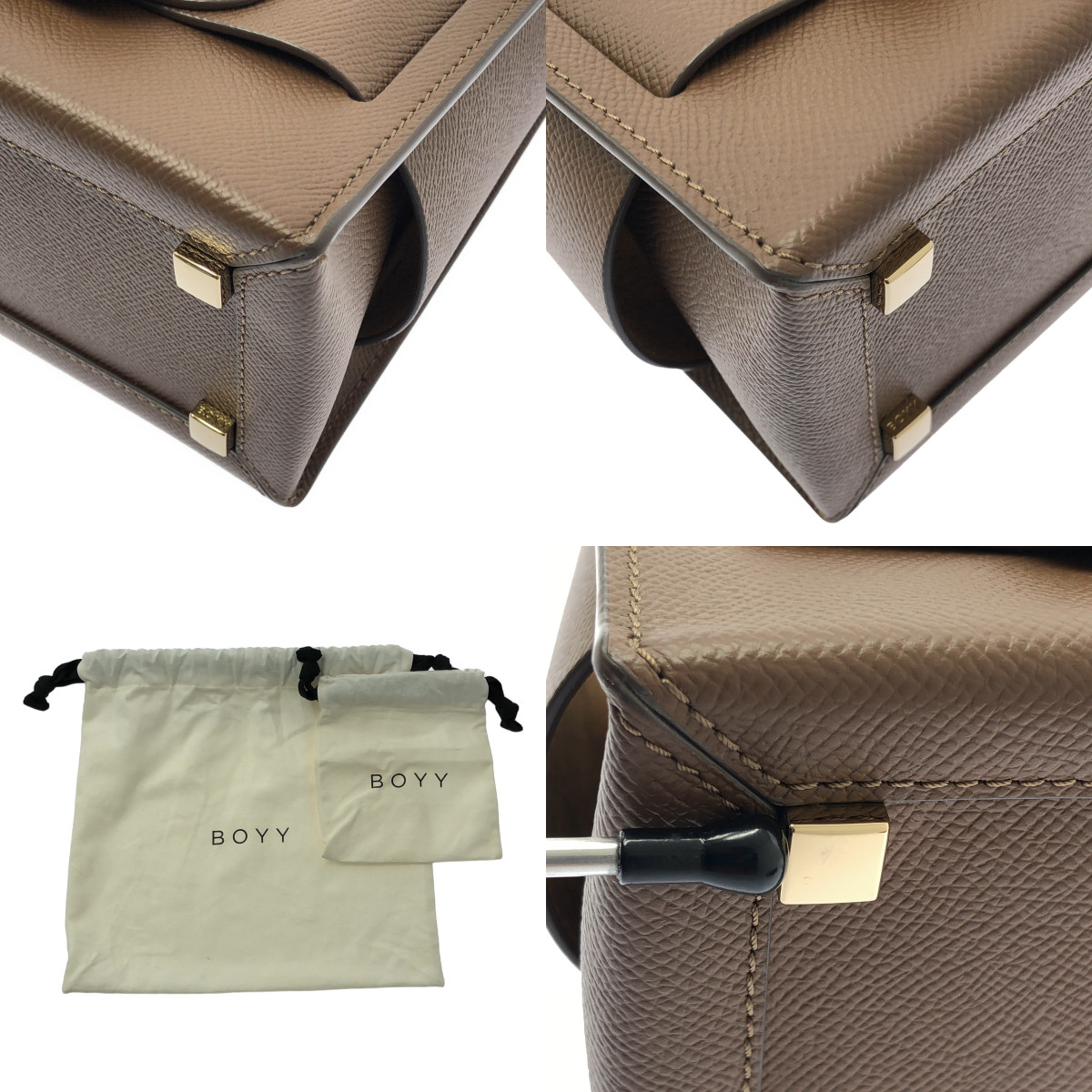 Deuxieme Classe / ドゥーズィエムクラス 【BOYY/ボーイ】 BOBBY 18 EPSOM METALLIC GOLD バックル ショルダーバッグ